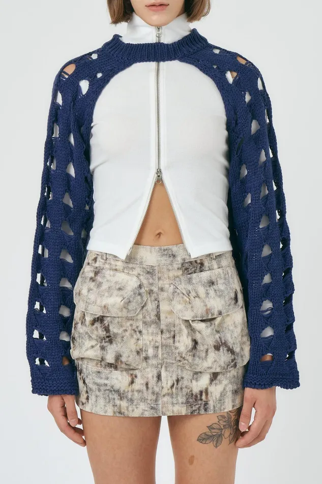 Storets Zoey Cropped Knitted Top Women Tops Storets Zoey Cropped Knitted Top Women Tops