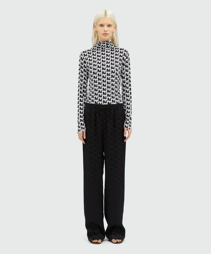 Straight Pants With 034Themwave034 Motif Women MSGM Pants And Shorts