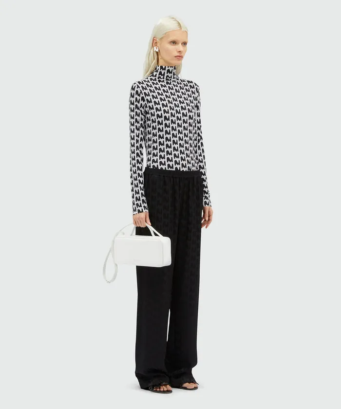 Straight Pants With 034Themwave034 Motif Women MSGM Pants And Shorts