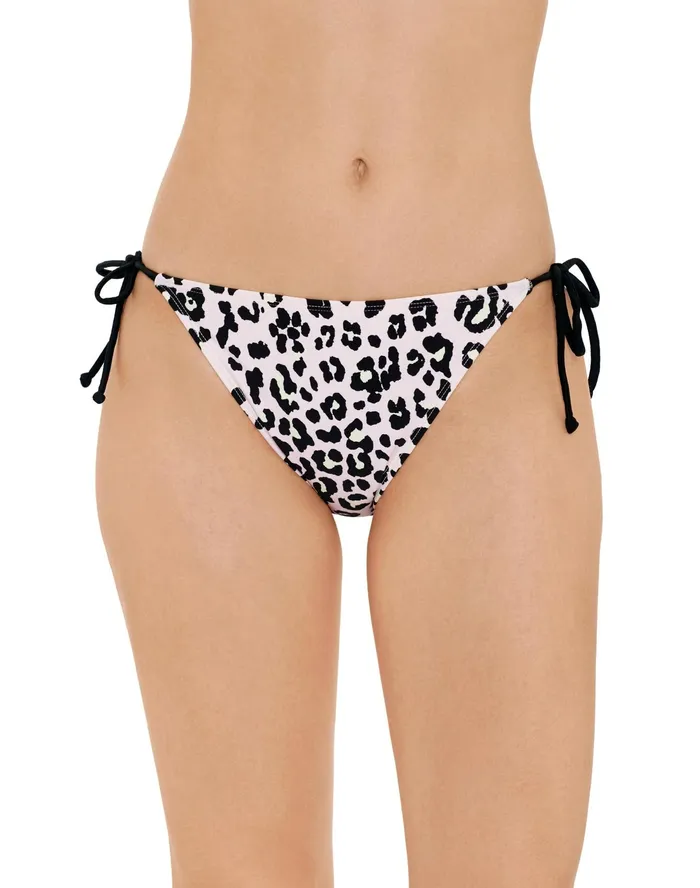 String Bikini Bottom Tie Side Pink Cheetah Print Leopard Frosted Lavender Women Champion Swimwear