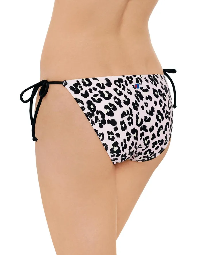 String Bikini Bottom Tie Side Pink Cheetah Print Leopard Frosted Lavender Women Champion Swimwear