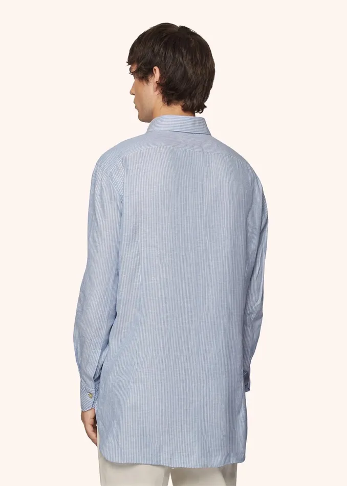 STRIPED COTTON SHIRT Men Kiton Shirts