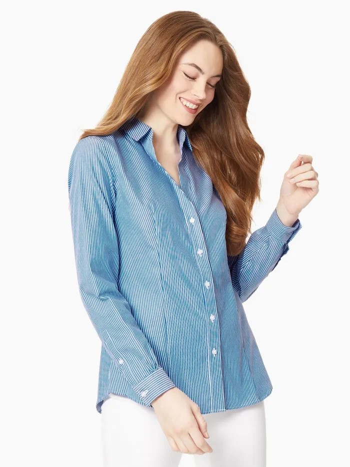 Striped EasyCare ButtonUp Shirt Women Jones New York Tops and Blouses Striped EasyCare ButtonUp Shirt Women Jones New York Tops and Blouses