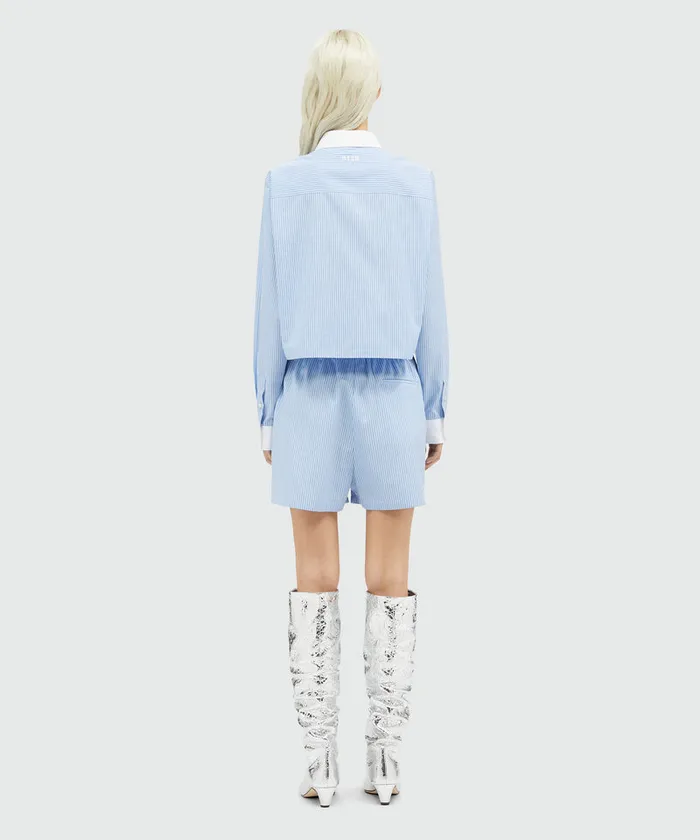 Striped Poplin Shorts Women MSGM Pants And Shorts