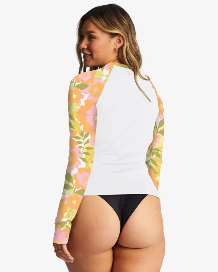 Summer Folk Long Sleeve UPF 50 Rashguard Multi Women Billabong Rashguards and Bodysuits