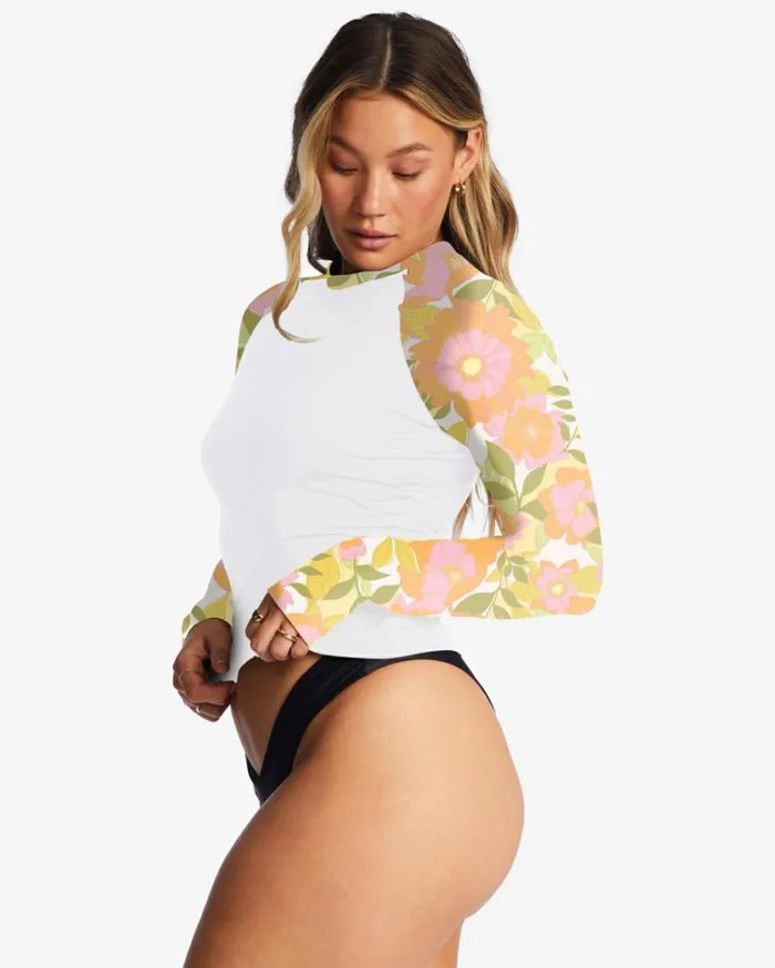 Summer Folk Long Sleeve UPF 50 Rashguard Multi Women Billabong Rashguards and Bodysuits