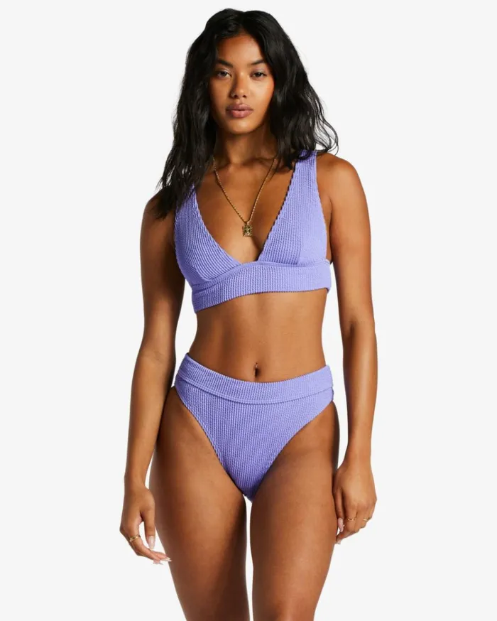Summer High Remi Plunge Bikini Top Violet Cove Women Billabong Bikini Tops