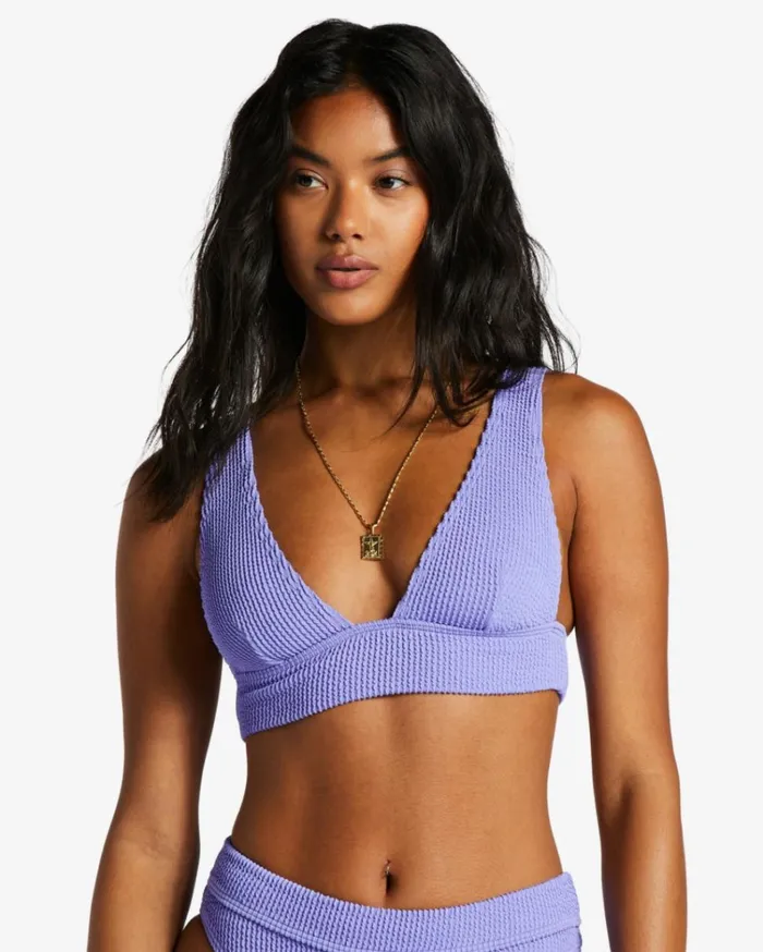 Summer High Remi Plunge Bikini Top Violet Cove Women Billabong Bikini Tops
