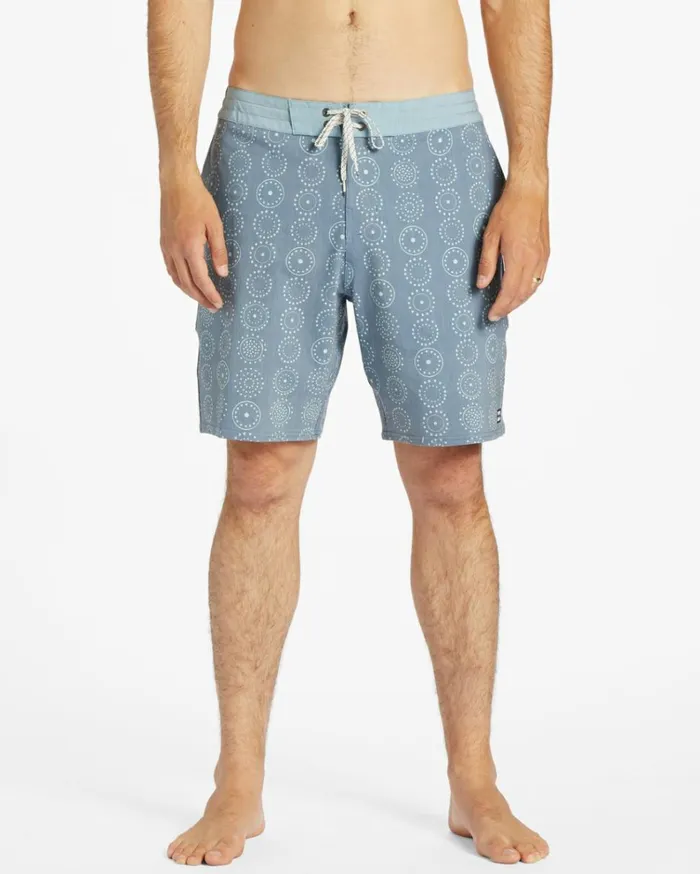 Sundays Lo Tide 19034 Boardshorts Dusty Blue Men Billabong Side Pockets