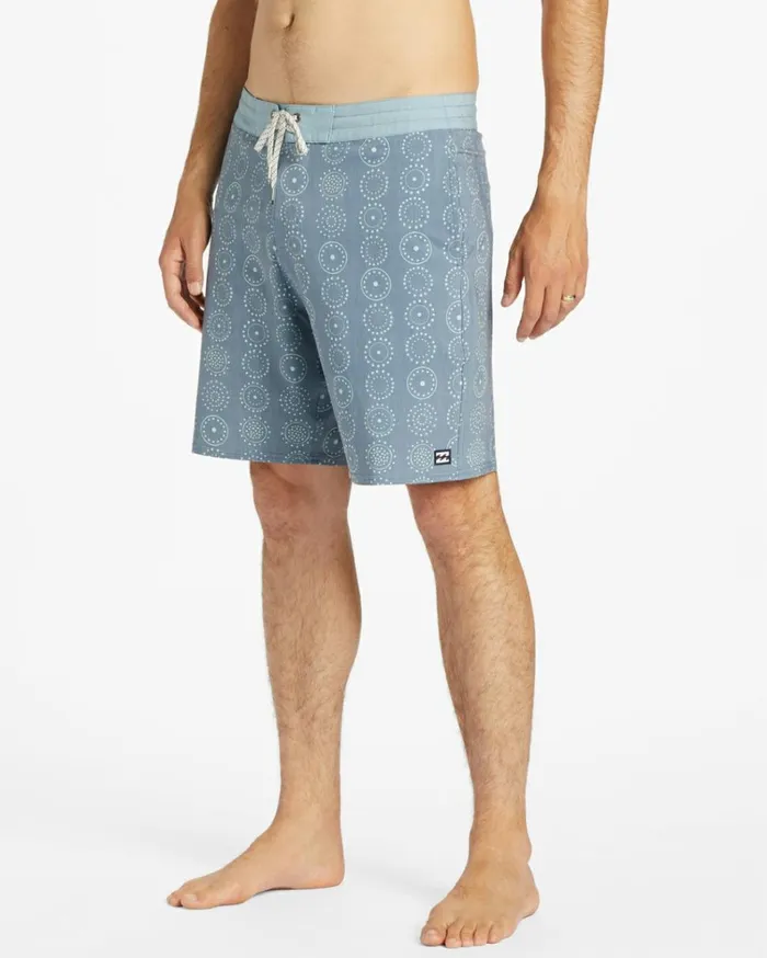 Sundays Lo Tide 19034 Boardshorts Dusty Blue Men Billabong Side Pockets
