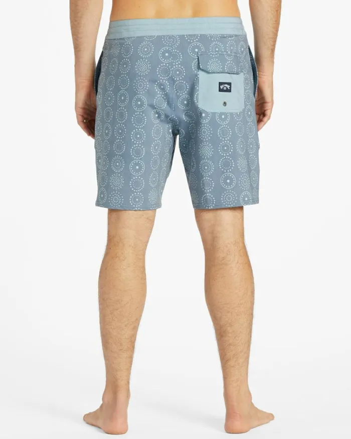 Sundays Lo Tide 19034 Boardshorts Dusty Blue Men Billabong Side Pockets