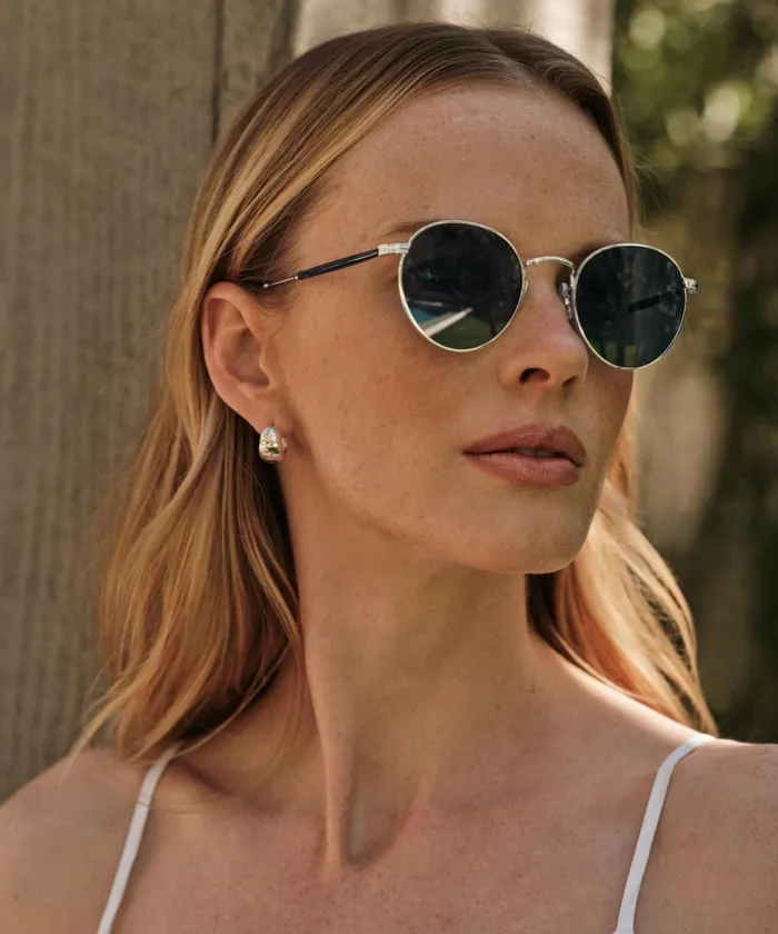 Sunglasses Women Jenni Kayne Wilson M Sunglasses Silverblackblue Smoke
