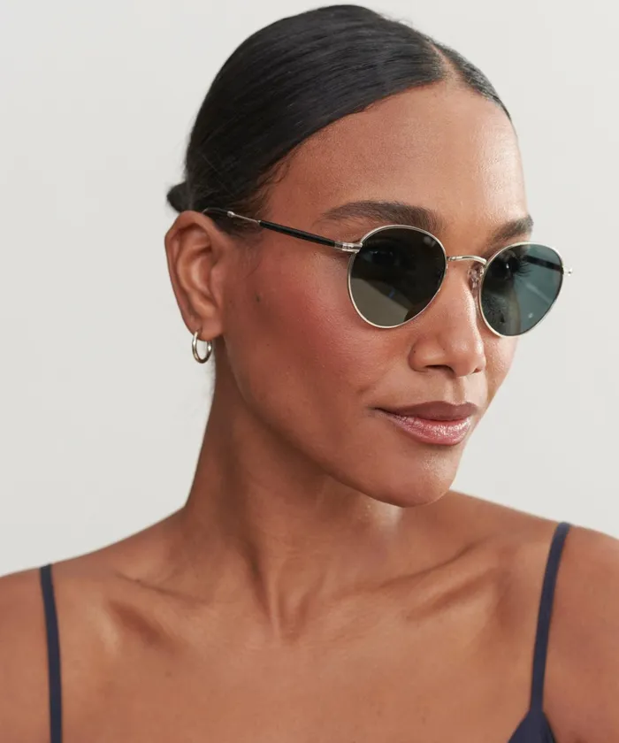Sunglasses Women Jenni Kayne Wilson M Sunglasses Silverblackblue Smoke