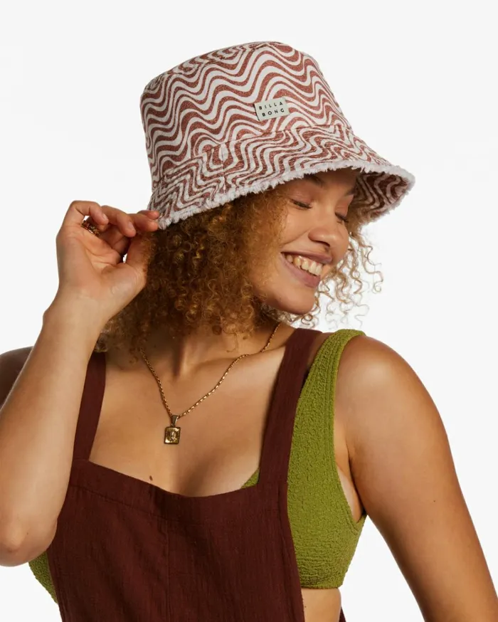 Suns Out Bucket Hat Mocha Women Billabong Hats and Beanies