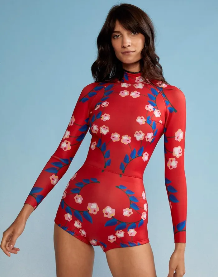 Surf and Swim Women Cynthia Rowley Vine Floral Wetsuit