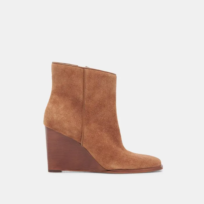 Susann Wide Booties Chestnut Suede Women Dolce Vita Boots and Booties