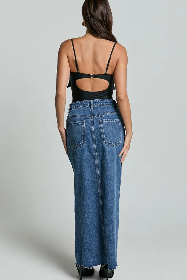 Susie Bodysuit 8211 Strapless Bow Detail Bodysuit In Black Women Showpo Tops