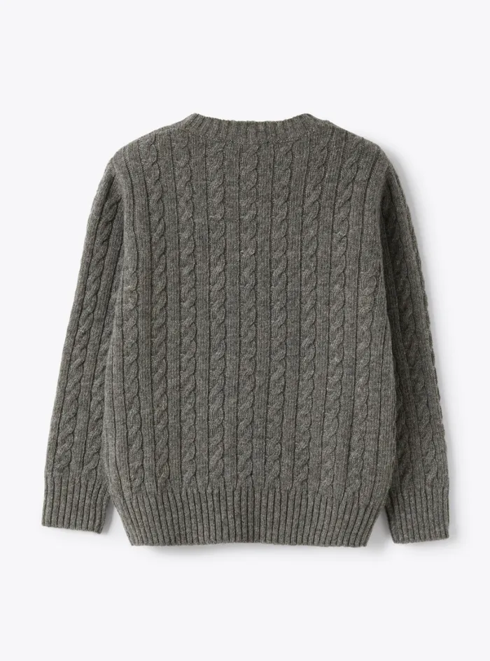 Sweaters And Cardigans Boy 216 Il Gufo Wool Cable Knit Sweater