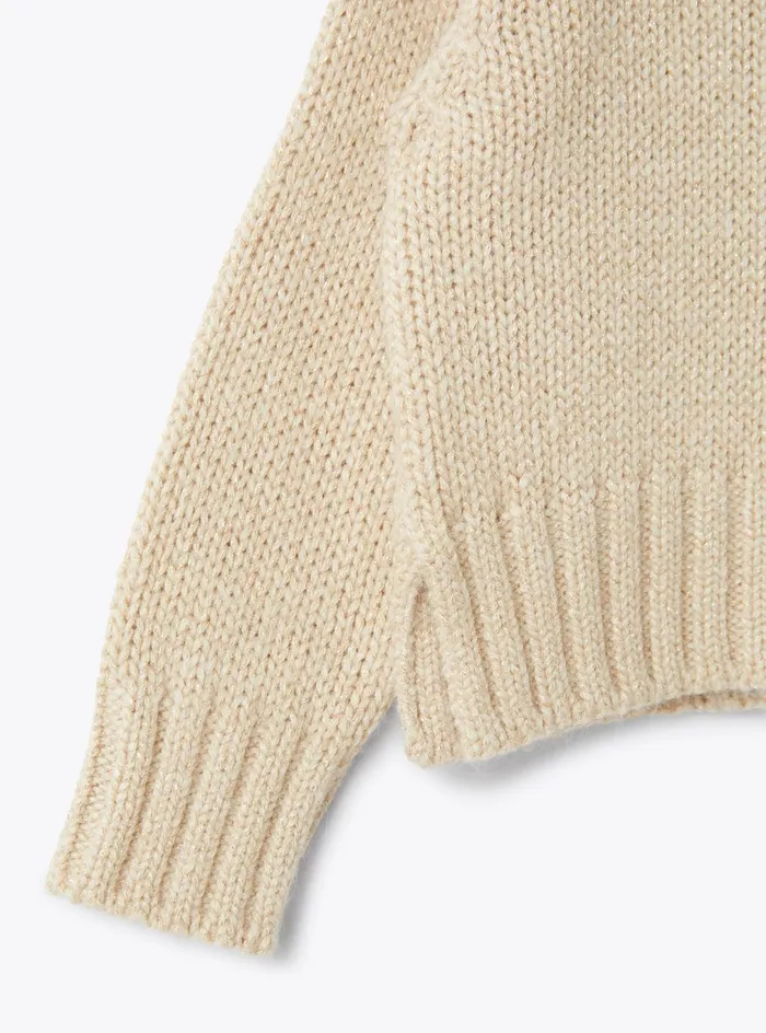 Sweaters And Cardigans Girl 216 Il Gufo Viscose And Lurex Blend Yarn Crew Neck Sweater