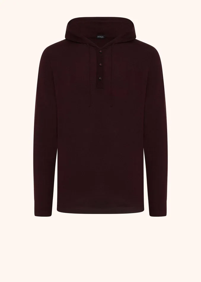 SWEATSHIRT HOODED CASHMERE Men Kiton Knitwear