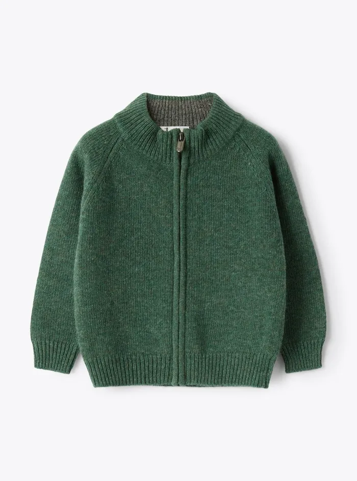 Sweatshirts And Sweaters Baby 036Boy 216 Il Gufo Full Zip Closure Wool Cardigan
