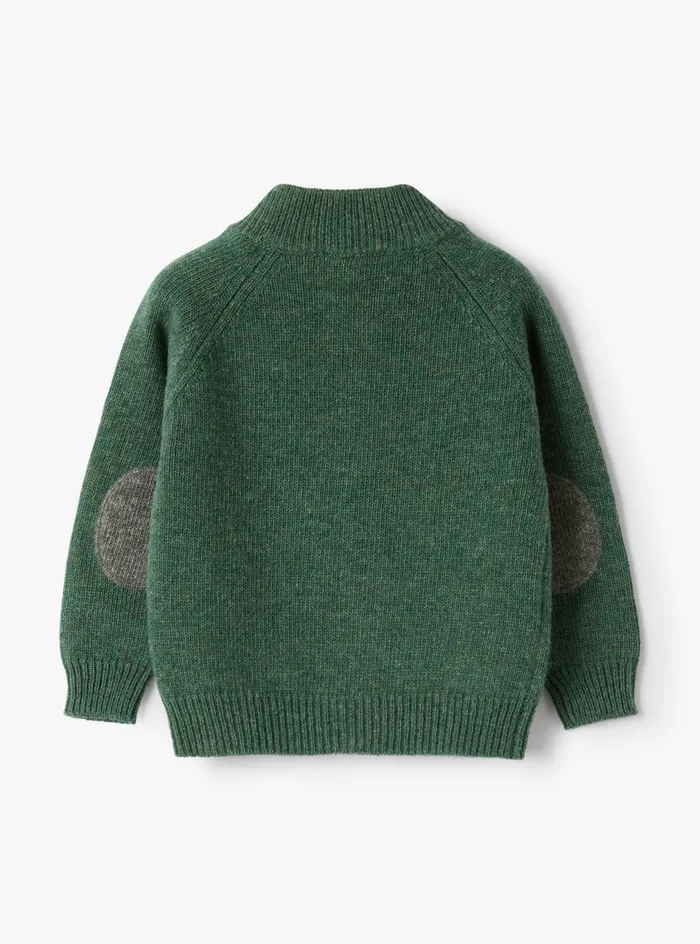Sweatshirts And Sweaters Baby 036Boy 216 Il Gufo Full Zip Closure Wool Cardigan