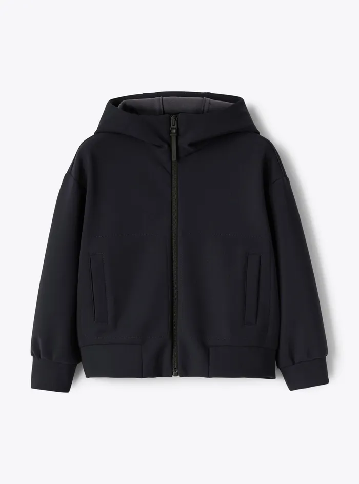Sweatshirts Boy 216 Il Gufo Hoodie Jacket In Sensitive Fabrics