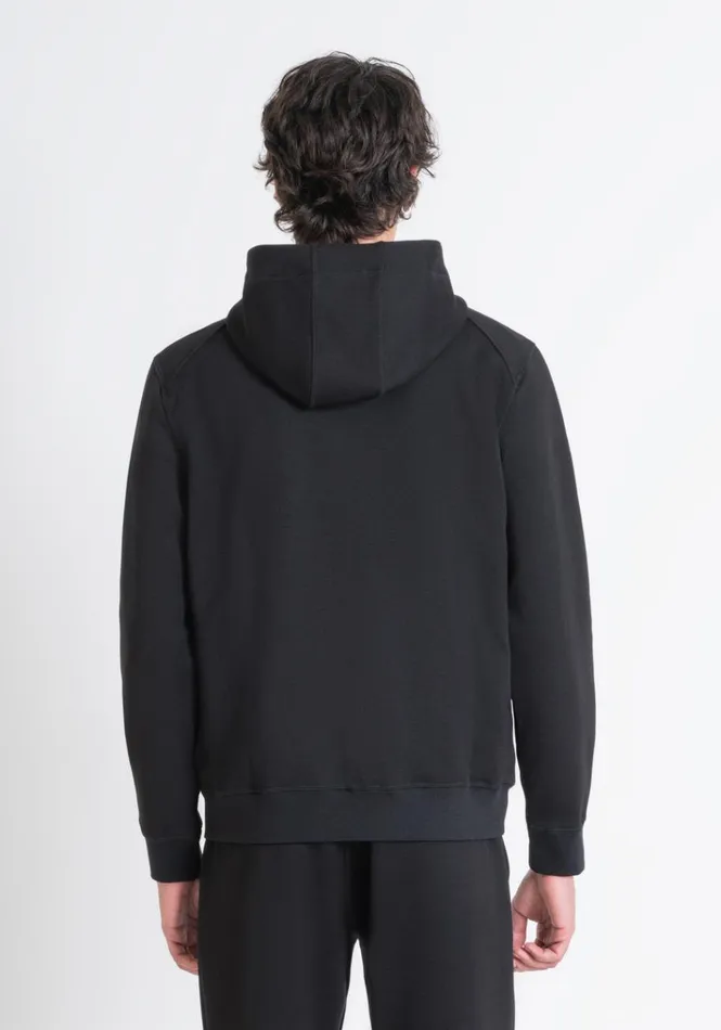 Sweatshirts Men Antony Morato Regular Fit Sweatshirt In Black Scuba Fabric With Logo Black