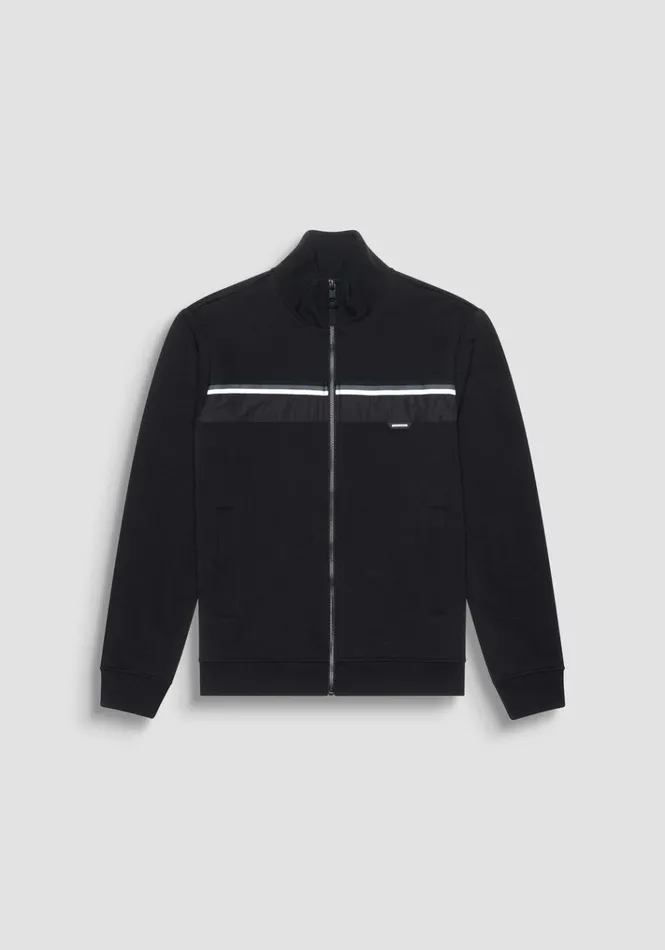 Sweatshirts Men Antony Morato Regular Fit Sweatshirt With Zip In Sustainable CottonBlend Fabric Black