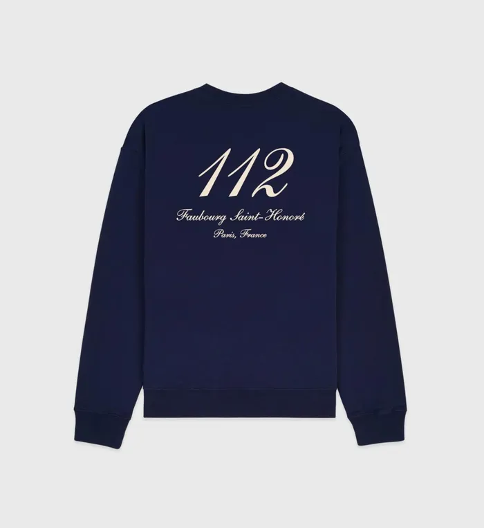 Sweatshirts Men Sporty and Rich Faubourg Crewneck 8211 NavyCream