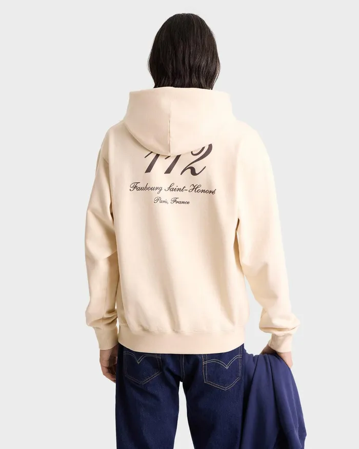 Sweatshirts Men Sporty and Rich Faubourg Hoodie 8211 CreamChocolate