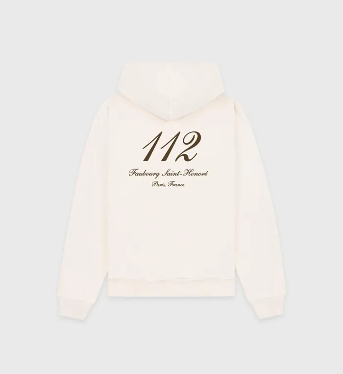 Sweatshirts Men Sporty and Rich Faubourg Hoodie 8211 CreamChocolate