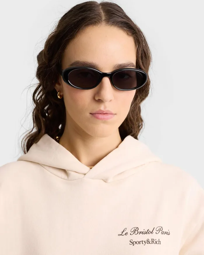 Sweatshirts Men Sporty and Rich Faubourg Hoodie 8211 CreamChocolate