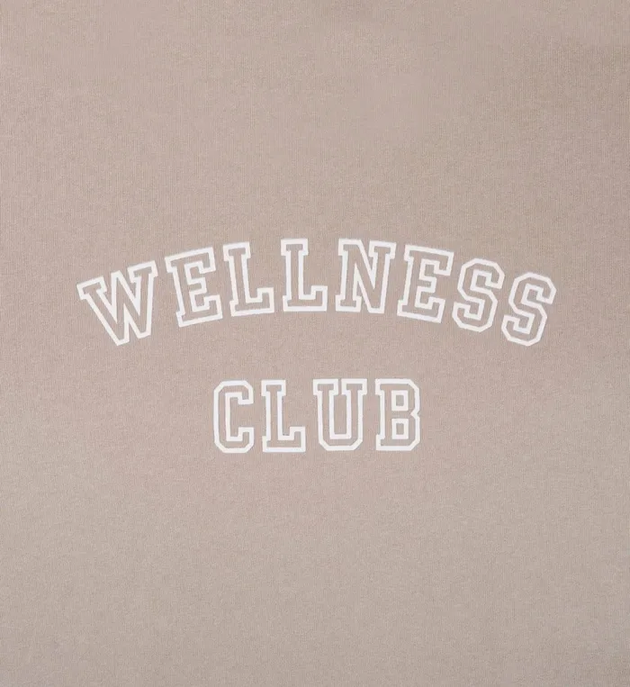 Sweatshirts Men Sporty and Rich Wellness Club Flocked Crewneck 8211 ElephantWhite