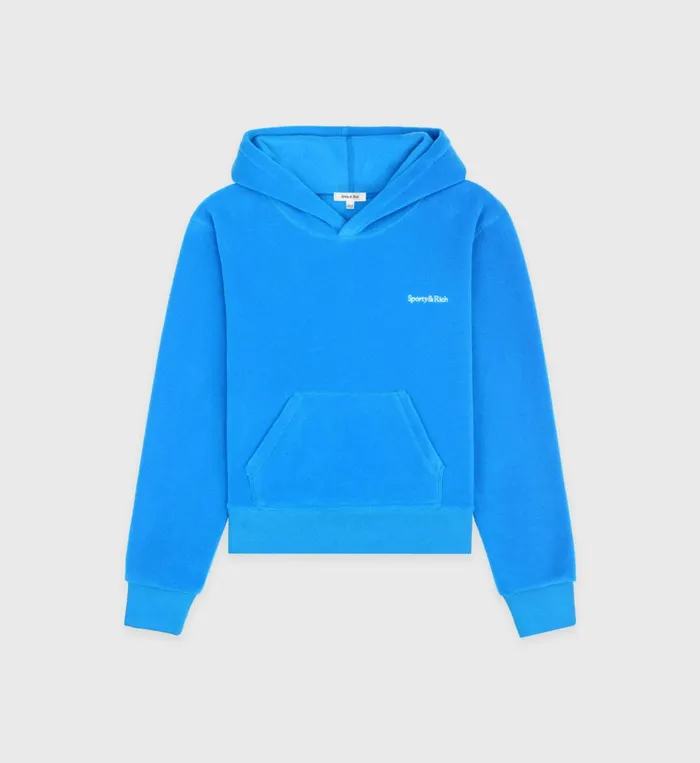 Sweatshirts Women Sporty and Rich Hooded Polar Sweatshirt 8211 Ocean
