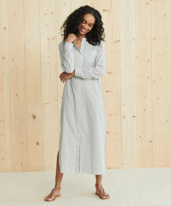 Swim and Beach Women Jenni Kayne Capri Caftan Dress Navy Stripe