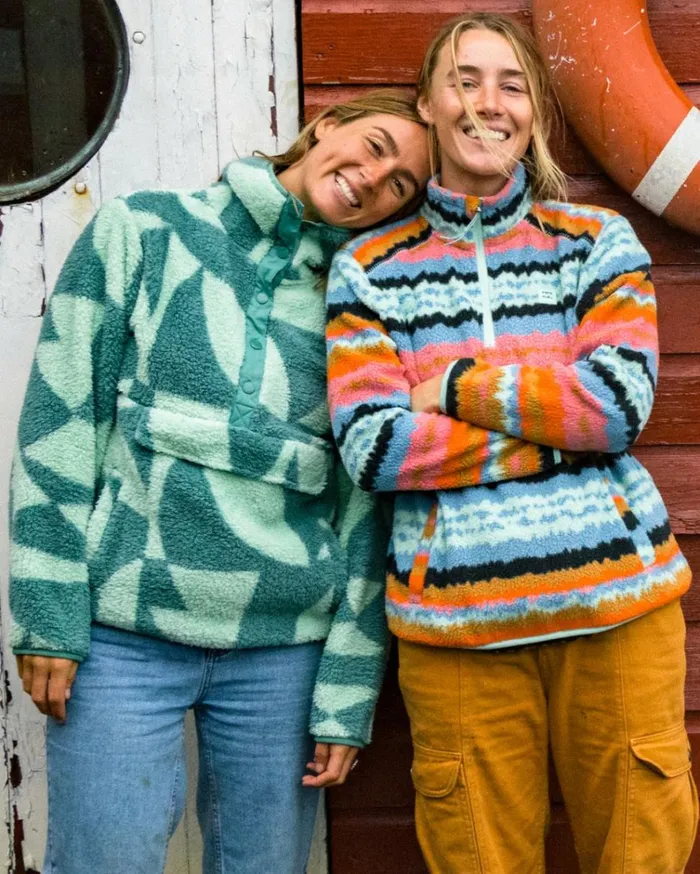Switchback Mock Neck Fleece Pine Women Billabong Sweatshirts and Fleece