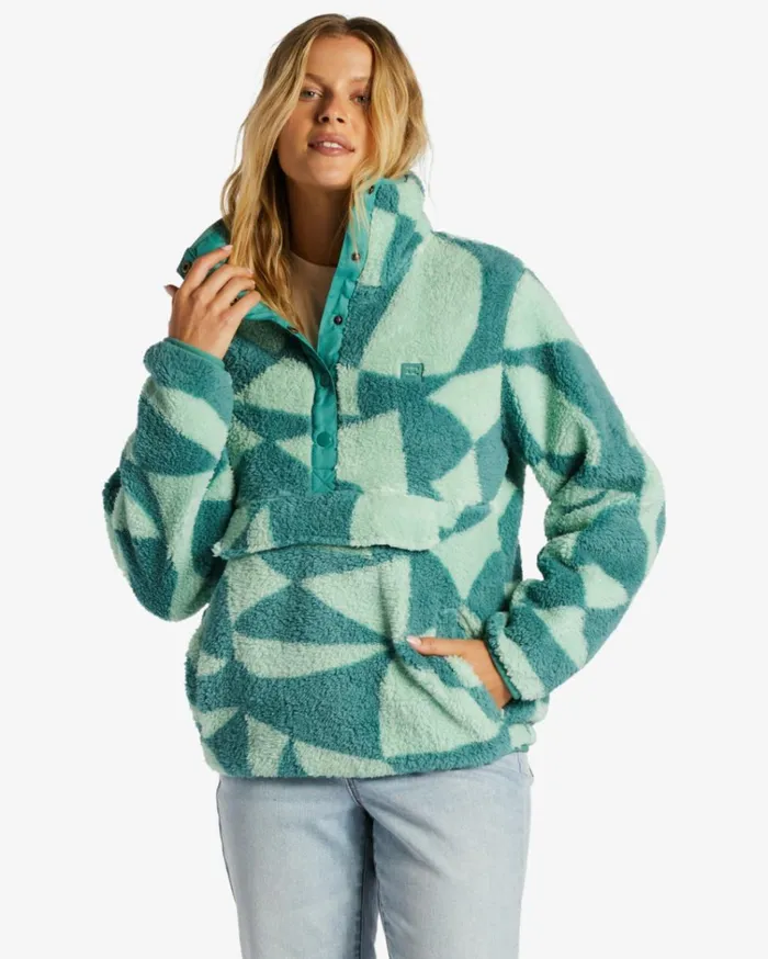 Switchback Mock Neck Fleece Pine Women Billabong Sweatshirts and Fleece