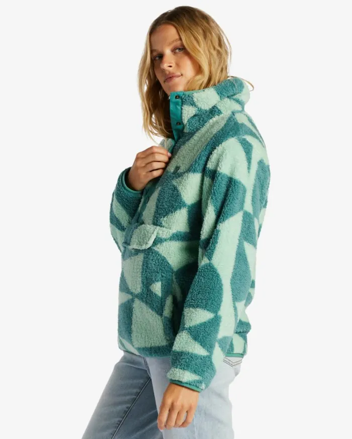 Switchback Mock Neck Fleece Pine Women Billabong Sweatshirts and Fleece