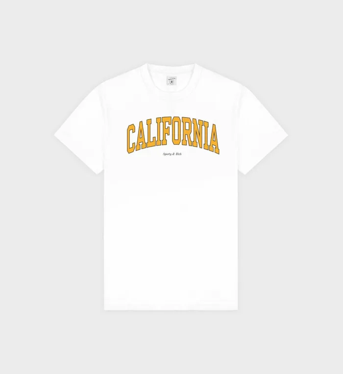TShirts and Tops Women Sporty and Rich California TShirt 8211 WhiteGold