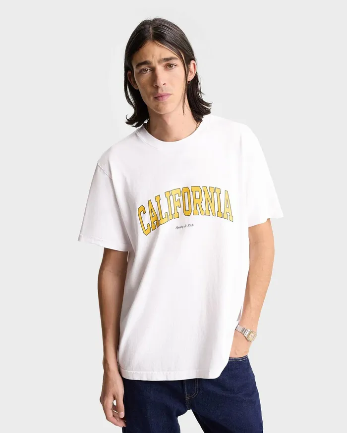 TShirts and Tops Women Sporty and Rich California TShirt 8211 WhiteGold