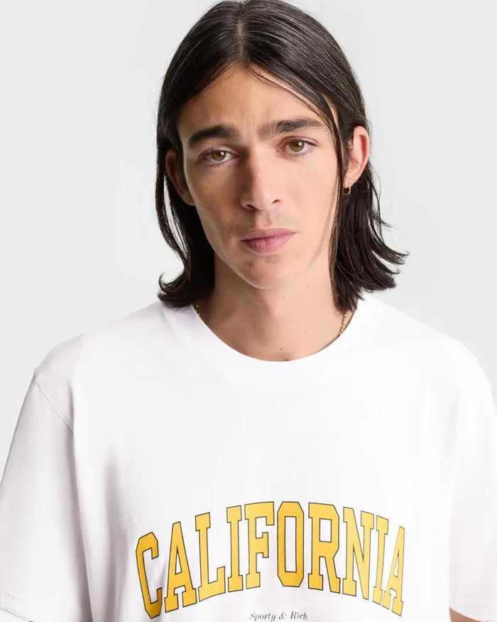 TShirts and Tops Women Sporty and Rich California TShirt 8211 WhiteGold