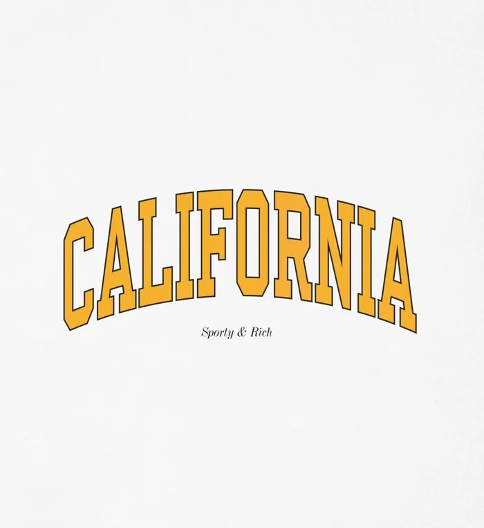 TShirts and Tops Women Sporty and Rich California TShirt 8211 WhiteGold