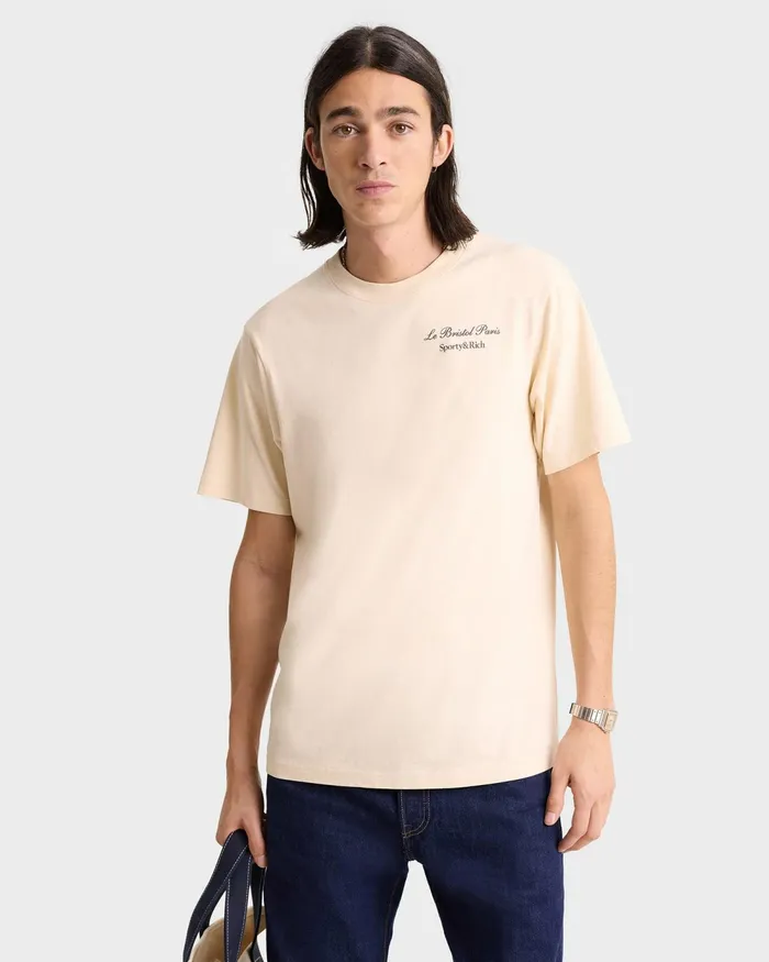 TShirts and Tops Women Sporty and Rich Faubourg T Shirt 8211 CreamChocolate