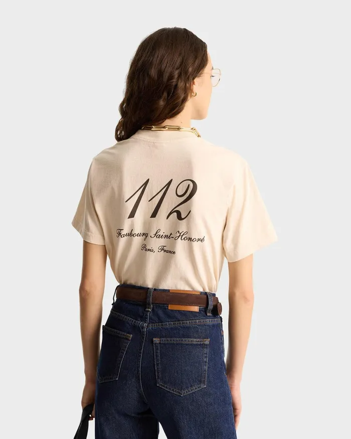 TShirts and Tops Women Sporty and Rich Faubourg T Shirt 8211 CreamChocolate