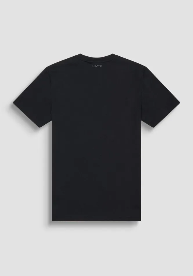 TShirts And Polo Men Antony Morato Regular Fit TShirt In Cotton Jersey With Skull Print Black
