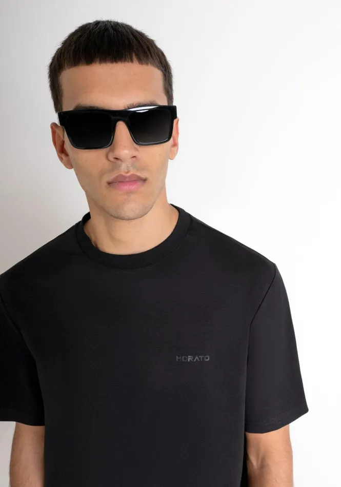 TShirts And Polo Men Antony Morato Relaxed Fit TShirt In Soft Black Cotton Black