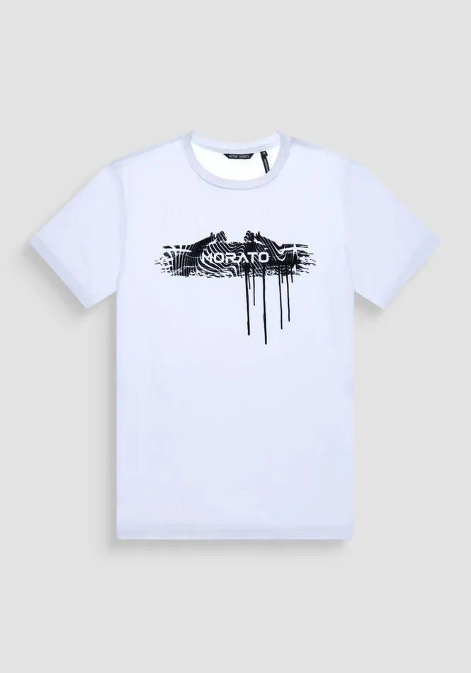 TShirts And Polo Men Antony Morato Slim Fit TShirt In White Cotton Jersey With Street Logo White