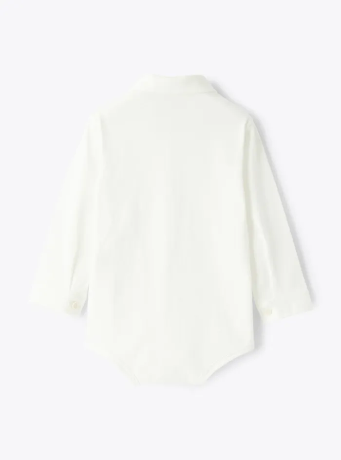 Tshirts Shirts And Bodies Baby 036 Il Gufo Buttondown Bodysuit In Cotton Jersey