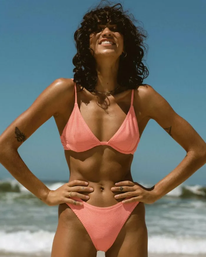 Tanlines Reese Underwire Bikini Top Sorbet Women Billabong Bikini Tops